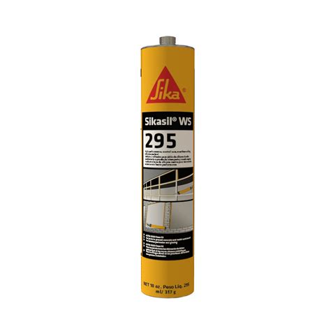 Sikasil&174; WS-295 FPS sealant is a field pigmentable, no bleed, one component plus color pack, non-sag elastomeric, neutral cure silicone sealant for use in most common weatherproofing applications on a wide variety of materials. . Sikasil ws295
